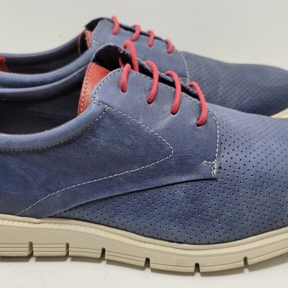 T2in Other - 𝅺t2in Men's Size 10 Round Toe Perforated Lace Up Comfort Blue Oxford Shoes